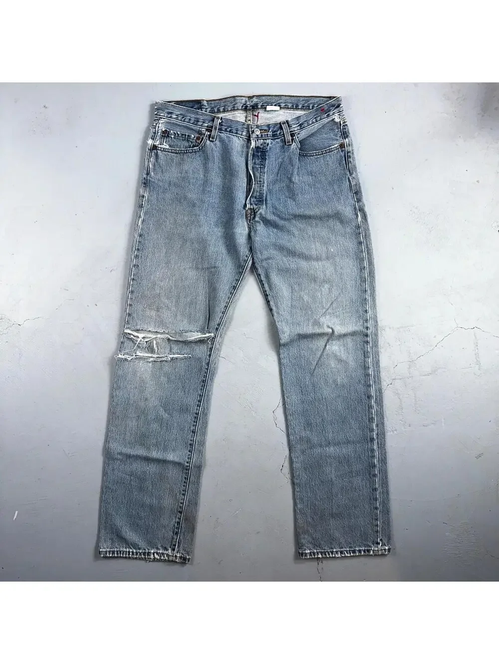 Levis 501 Vintage Y2K XX Straight Leg Jeans Blue Light Wash 36x34 Act 35x32